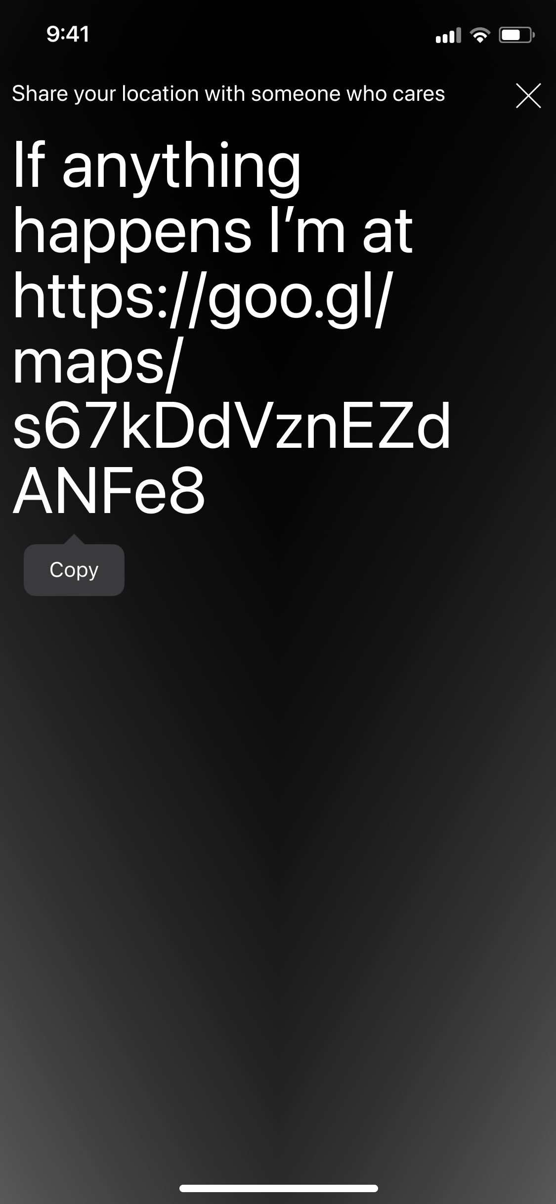 GPS sharing app concept